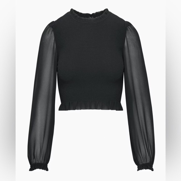 Aritiza Wilfred Tempest Smocked Chiffon Blouse - Picture 5 of 11